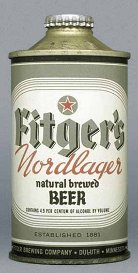 Fitger's Nordlager Natural Beer Cone Top Can