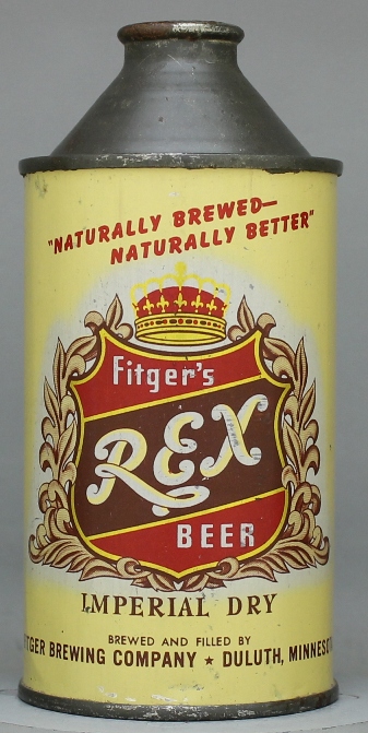 Fitger's Rex Imperial Dry Beer Cone Top Can