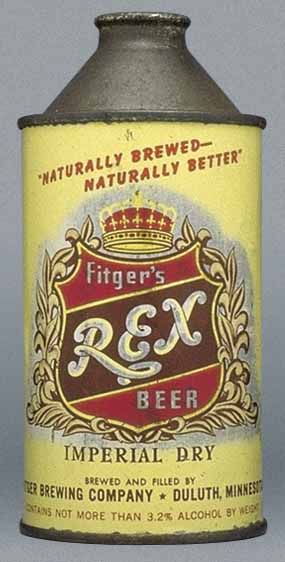 Fitger's Rex Imperial Dry Beer Cone Top Can