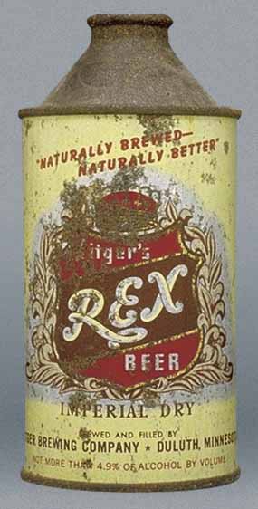 Fitger's Rex Imperial Dry Beer Cone Top Can