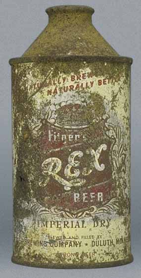 Fitger's Rex Imperial Dry Beer Cone Top Can