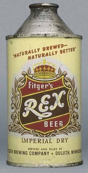 Fitger's Rex Imperial Dry Beer Cone Top Can