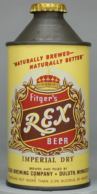 Fitger's Rex Imperial Dry Beer Cone Top Can