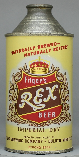 Fitger's Rex Imperial Dry Beer Cone Top Can
