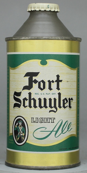 Fort Schuyler Light Ale Cone Top Can