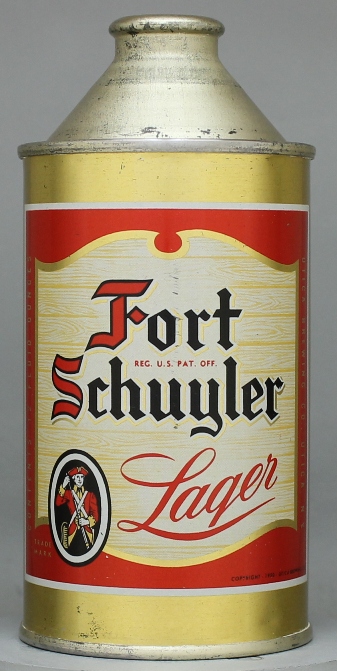 Fort Schuyler Lager Beer Cone Top Can