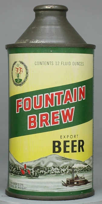 Fountain Brew Export Beer Cone Top Can