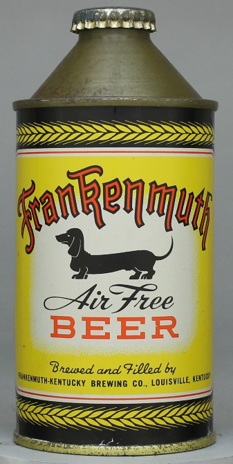 Frankenmuth Air Free Beer Cone Top Can