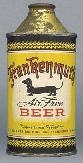 Frankenmuth Air Free Beer Cone Top Can