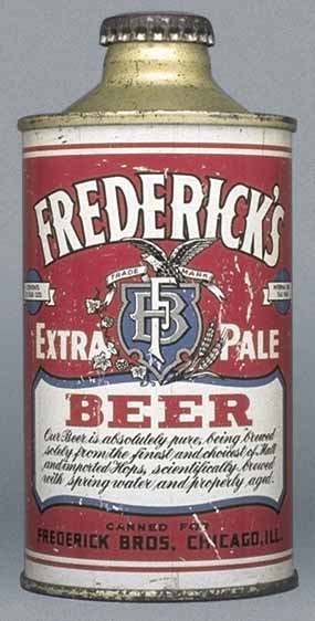 Frederick's Extra Pale Beer Cone Top Can