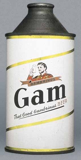 Gam Gambrinus Beer Cone Top Can