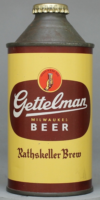 Gettelman Rathskellar Beer Cone Top Can