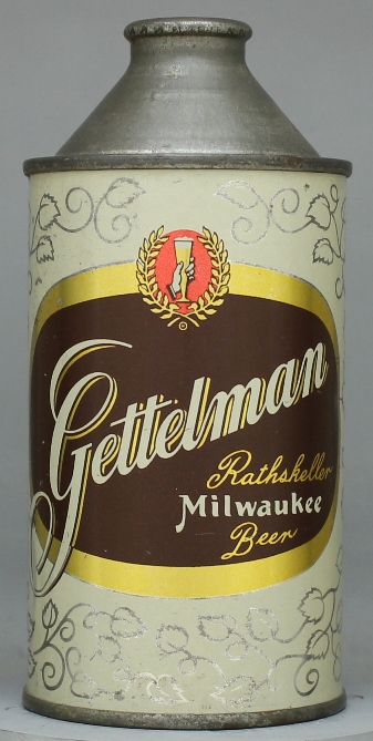Gettelman Milwaukee Beer Cone Top Can