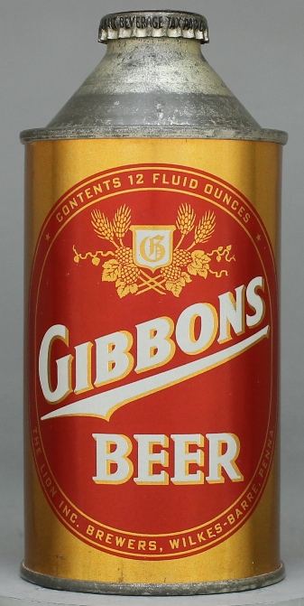 Gibbons Beer Cone Top Can