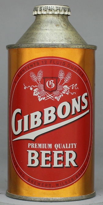 Gibbons Premium Quality Beer Cone Top Can