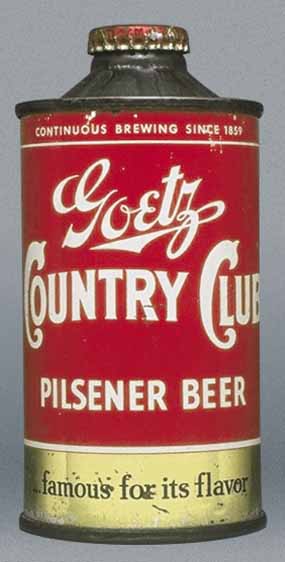 Goetz Country Club Pilsener Beer Cone Top Can
