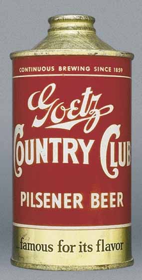 Goetz Country Club Pilsener Beer Cone Top Can