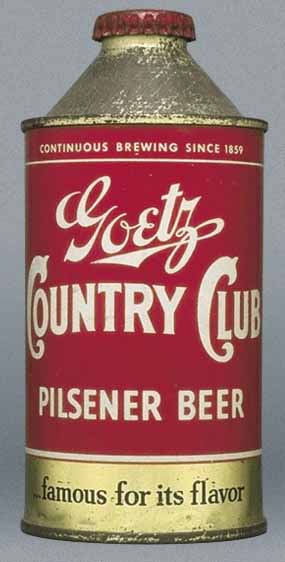 Goetz Country Club Pilsener Beer Cone Top Can