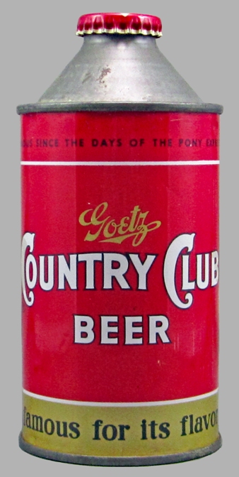 Goetz Country Club Beer Cone Top Can