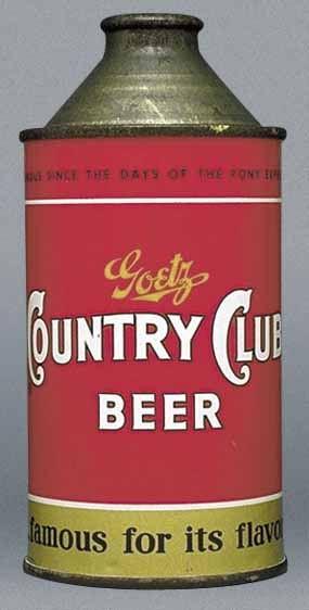 Goetz Country Club Beer Cone Top Can