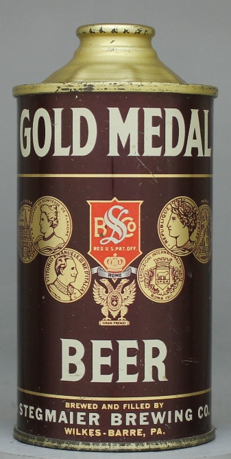 Gold Medal Beer Cone Top Can