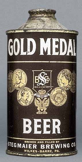Gold Medal Beer Cone Top Can