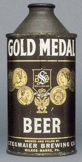 Gold Medal Beer Cone Top Can