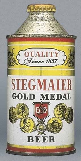 Stegmaier Gold Medal Beer Cone Top Can