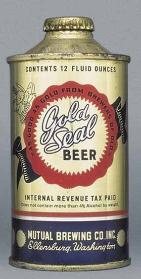 Gold Seal Beer Cone Top Can