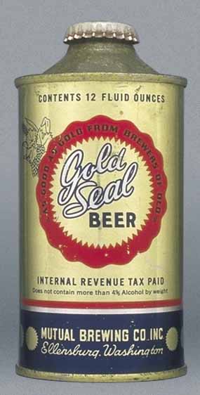 Gold Seal Beer Cone Top Can