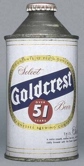 Goldcrest 51 Select Beer Cone Top Can