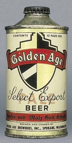 Golden Age Select Export Pale Beer Cone Top Can