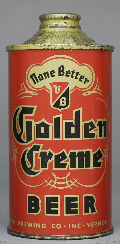 Golden Creme Beer Cone Top Can