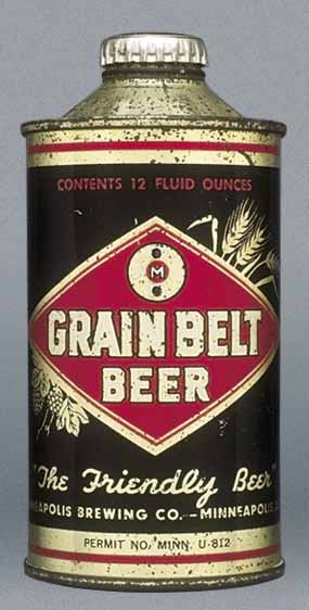 Grain Belt Beer Cone Top Can