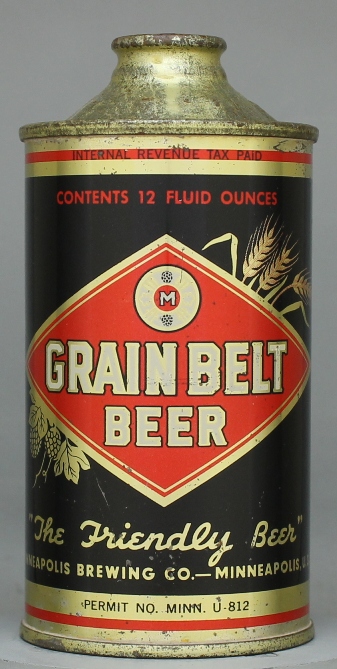 Grain Belt Beer Cone Top Can