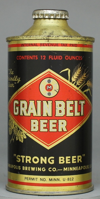 Grain Belt Beer Cone Top Can