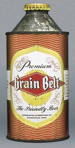 Grain Belt Premium Friendly Beer Cone Top Can
