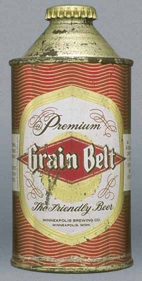 Grain Belt Premium Friendly Beer Cone Top Can