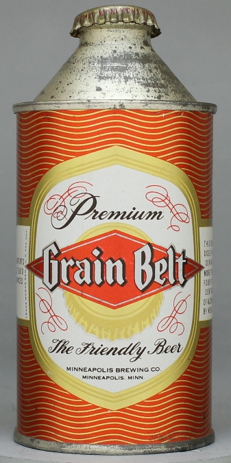 Grain Belt Premium Friendly Beer Cone Top Can