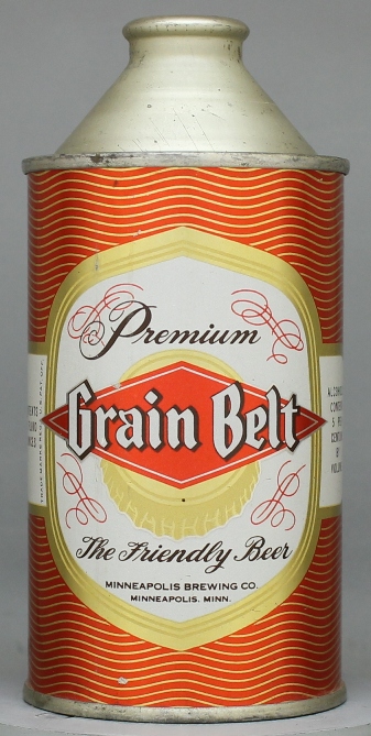 Grain Belt Premium Friendly Beer Cone Top Can