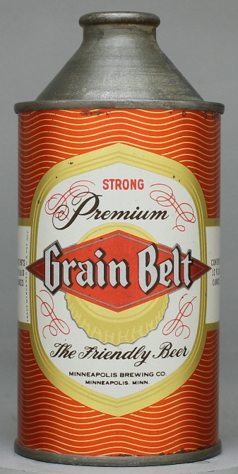 Grain Belt Premium Friendly Beer Cone Top Can