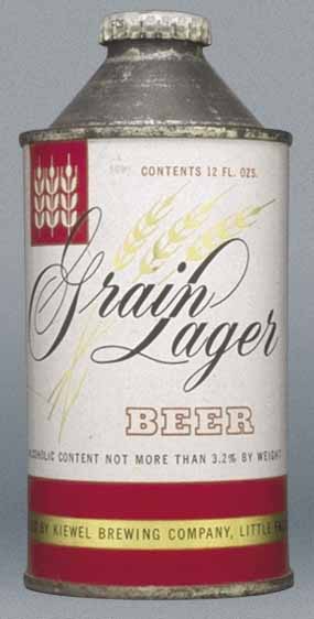 Grain Lager Beer Cone Top Can