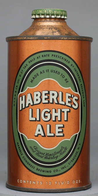 Haberle's Light Ale Cone Top Can