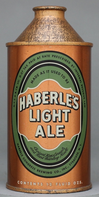 Haberle's Light Ale Cone Top Can