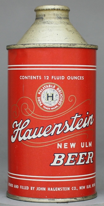 Hauenstein New Ulm Beer Cone Top Can