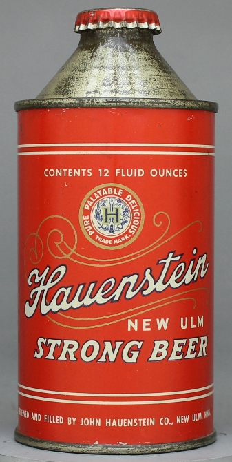 Hauenstein New Ulm Beer Cone Top Can