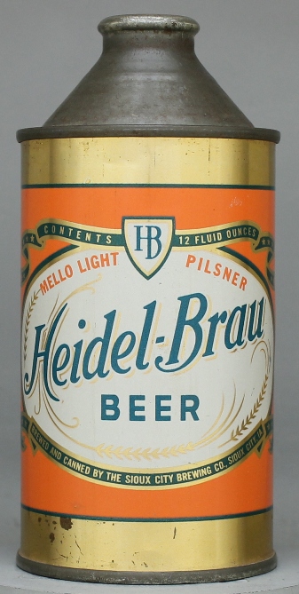 Heidel-brau Mellow Light Pilsener Beer Cone Top Can
