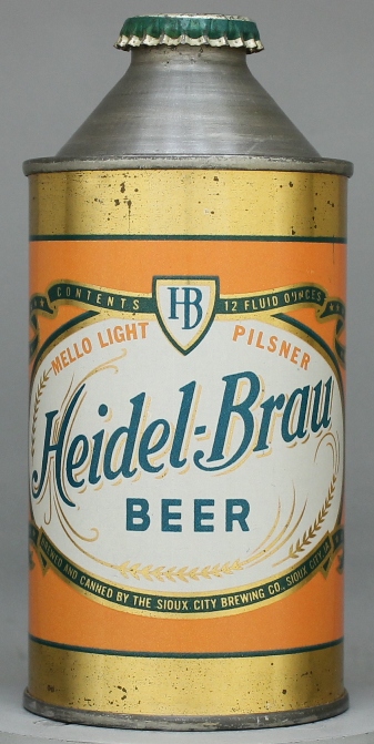 Heidel-brau Mellow Light Pilsener Beer Cone Top Can