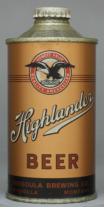 Highlander Beer Cone Top Can