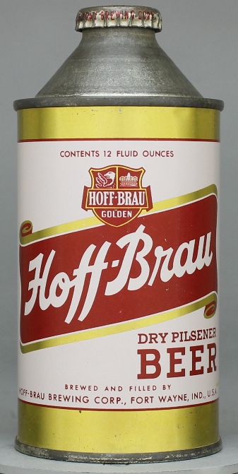 Hoff-brau Dry Pilsner Beer Cone Top Can